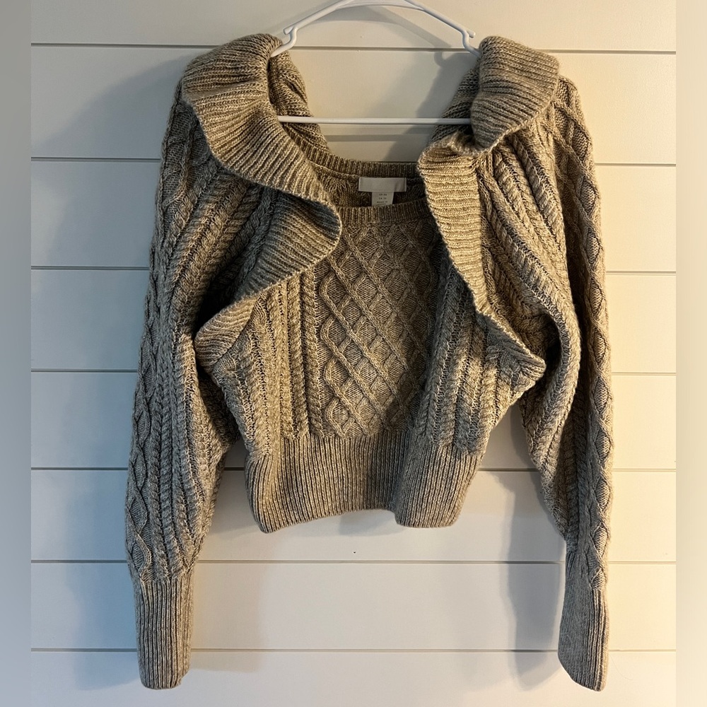 2 for $20 H&M Ruffle And Cable Knit Sweater
